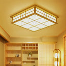 Axyaa Wood Ceiling Lights Japanese Style Tatami Lamp LED Wooden Lighting
