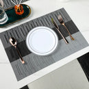Axyaa Red Vinyl Woven Placemats - Set of 10 - Non Slip Heat-Resistant Table Mats