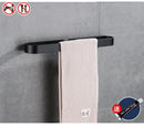 Axyaa Aluminum Towel Rack Set - Bathroom Pendant, Tissue Holder, No Drilling