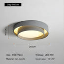 Axyaa Modern Round LED Ceiling Lamp Bedroom Balcony Lights Living Room Fixtures