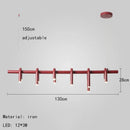 Axyaa Modern U-Shaped Chandelier Red Black Metal Cord Adjustable Dining Kitchen Bar