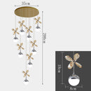 Axyaa Crystal LED Chandeliers for Living Room Dining Room Lighting