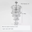 Axyaa Light Luxury Glass Chandelier for Living Room and Restaurant