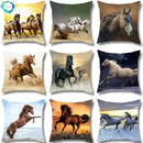 Fine Horse Print Cushion Cover for Home Decor by Axyaa
