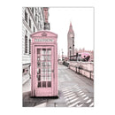 Pink Flower Eiffel Tower Poster | Axyaa Architecture Art Print Canvas Painting