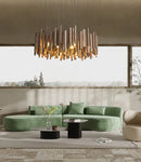 Axyaa Solid Wood LED Pendant Light for Living Room, Study Room Indoor Decor