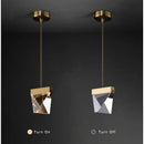 Axyaa Crystal Color Changing Pendant Light for Kitchen Island, Modern Bedside Table Mini Lamp