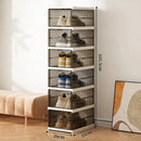 Axyaa Drop Front Shoe Storage Box Organizer Cabinet Rack