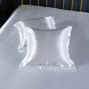 Axyaa Silk Satin Pillowcase Square Throw Pillow Cover 50x50cm