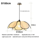 Axyaa Modern Fabric Ceiling Chandelier LED Pendant Lights for Living Room and Bedroom