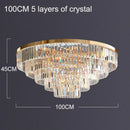 Axyaa Crystal Chandelier Ceiling Light - Elegant Home Decor for Bedroom, Living Room
