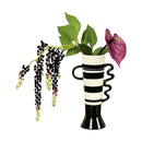 Ceramic Vase with Abstract Geometric Design by Axyaa