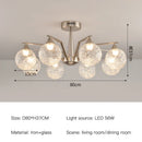 Axyaa Retro Glass Pendant Chandelier for Living Room, Bedroom, Kitchen & Restaurant