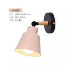 Axyaa Nordic Wood LED Wall Lamp: Modern Macaron Design for Bedroom, Living Room, and Corridor