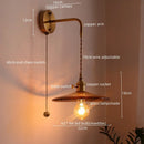 Axyaa Glass Copper LED Wall Lights for Home Decoration Restaurant Living Room
