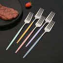Axyaa Purple Silver Stainless Steel Cutlery Set - 24 Pcs Flatware Dinnerware Tableware Set