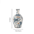 Axyaa Blue & White Porcelain Antique Vase - New Chinese Style Large Flower Arrangement