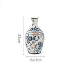 Axyaa Blue & White Porcelain Antique Vase - New Chinese Style Large Flower Arrangement