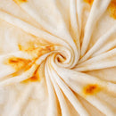 Axyaa Tortilla Blanket: Funny Food Throw for Bed & Sofa, Soft Flannel, Warm Round Blanket