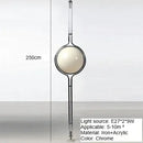 Axyaa Acrylic Ball Floor Lamp Chrome LED Standing Light for Living Room