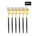 Axyaa Gold Western Tableware Set: 6pcs/30pcs Stainless Steel Knife, Fork, Spoon