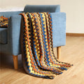 Axyaa Bohemian Blanket Shawl with Tassel Decoration for Summer Comfort