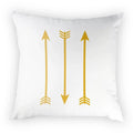 Axyaa Geometric Yellow Print Polyester Cushion Cover - 45x45cm