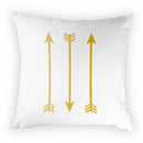 Axyaa Geometric Yellow Print Polyester Cushion Cover - 45x45cm