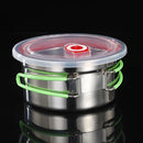 Axyaa Stainless Steel Round Bento Lunch Box with Leakproof Lid