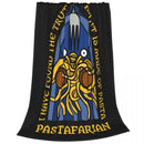 Axyaa Flying Spaghetti Monsterism Fleece Throw Blanket - Ultra-Soft Bedding Church Blanket