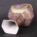 Axyaa Ceramic Hexagonal Vase | Antique Enamel Porcelain | Entryway Decor