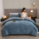 Axyaa Double Sided Milk Velvet Winter Comforter King Size Quilts, Soft Plush Duvets
