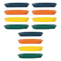 Axyaa Snack Plate Set for Home, Camping, Weddings - Reusable & Durable - 4/8/12pcs