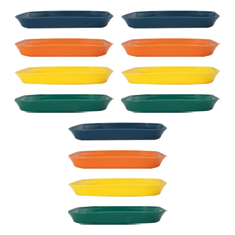 Axyaa Snack Plate Set for Home, Camping, Weddings - Reusable & Durable - 4/8/12pcs