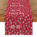 Axyaa Snowflake Polka Table Runner - Festive Farmhouse Dining Decor