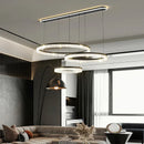 Axyaa Stainless Steel LED Chandelier | Nordic Home Decor Pendant Lamp for Dining Room