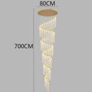 Axyaa Crystal Chandelier Stair Pendant Living Room Lighting Modern Home Decoration