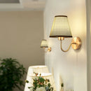 Axya Fabric Wall Lamp with LED Lights for Home Interior Lighting