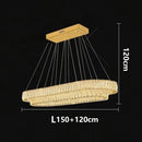 Axyaa Crystal Chandelier Stair Pendant Lamp Living Room Interior Lighting