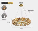 Axyaa Gold Chandelier with Butterfly Glass Shade - Luxury Lighting for Home & Hotel