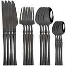Axyaa Stainless Steel 16pcs Tableware Cutlery Set Knife Fork Spoon Tea Spoon