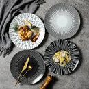 Axya Geometric Porcelain Dinner Plate Set - 1Pc