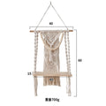 Axyaa Macrame Wall Hanging Shelf Floating Wall Shelf Boho Home Decor for Bedroom Nursery