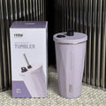 Axyaa Insulated Cold Cup with Diamond-Shaped Straw for Portable Ice Cream Water.