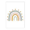 Axyaa Rainbow Alphabet Number Cartoon Canvas Wall Art for Baby Kids Room
