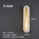 Axyaa Copper Gold LED Wall Sconce Minimalist Luxury Bedside Light