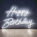 Axyaa Extra Large Happy Birthday LED Neon Sign - Dimmable Party Background Decoration