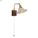 Axyaa Walnut Brass LED Wall Sconce Nordic Modern Bedside Lamp Rotatable Stair Light