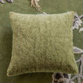 Embroidered Green Cushion Covers 45X45 - Axyaa Plush Throw Pillow for Sofa Décor