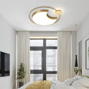 Axyaa Modern Iron LED Round Ceiling Light Fixture for Bedroom Living Room